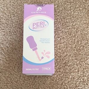 Golden Deer Peri Bottle in Lavender and White